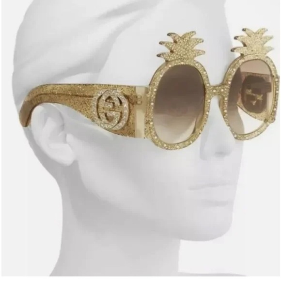 53MM Embellished Pineapple Round Sunglasses - Picture 6 of 6